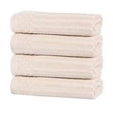 Soho Ribbed Cotton Super Absorbent 4 Piece Hand Towel Set - Hand Towel Set by Superior Brand