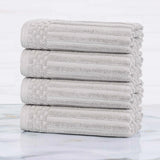 Soho Ribbed Cotton Super Absorbent 4 Piece Hand Towel Set - Hand Towel Set by Superior Brand