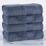Rayon from Bamboo Cotton Blend Bath Towel Set of 4 - Bath Towel by Superior Brand