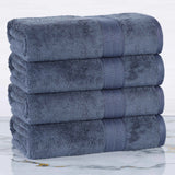 Rayon from Bamboo Cotton Blend Bath Towel Set of 4 - Bath Towel by Superior Brand