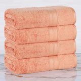 Rayon from Bamboo Cotton Blend Bath Towel Set of 4 - Bath Towel by Superior Brand