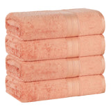 Rayon from Bamboo Cotton Blend Bath Towel Set of 4 - Bath Towel by Superior Brand