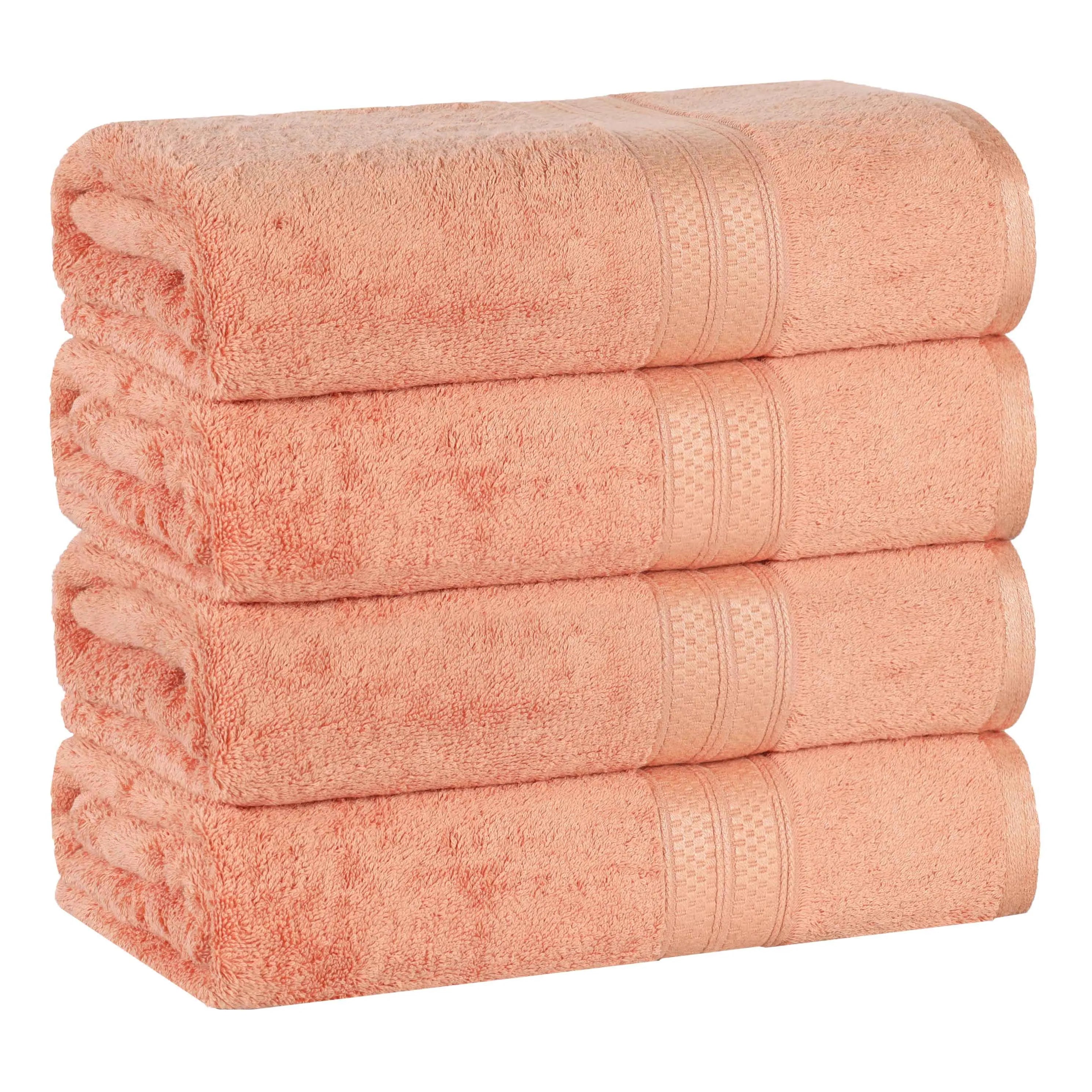 Rayon from Bamboo Cotton Blend Bath Towel Set of 4 - Bath Towel by Superior Brand