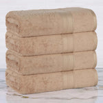 Rayon from Bamboo Cotton Blend Bath Towel Set of 4 - Bath Towel by Superior Brand