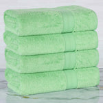 Rayon from Bamboo Cotton Blend Bath Towel Set of 4 - Bath Towel by Superior Brand