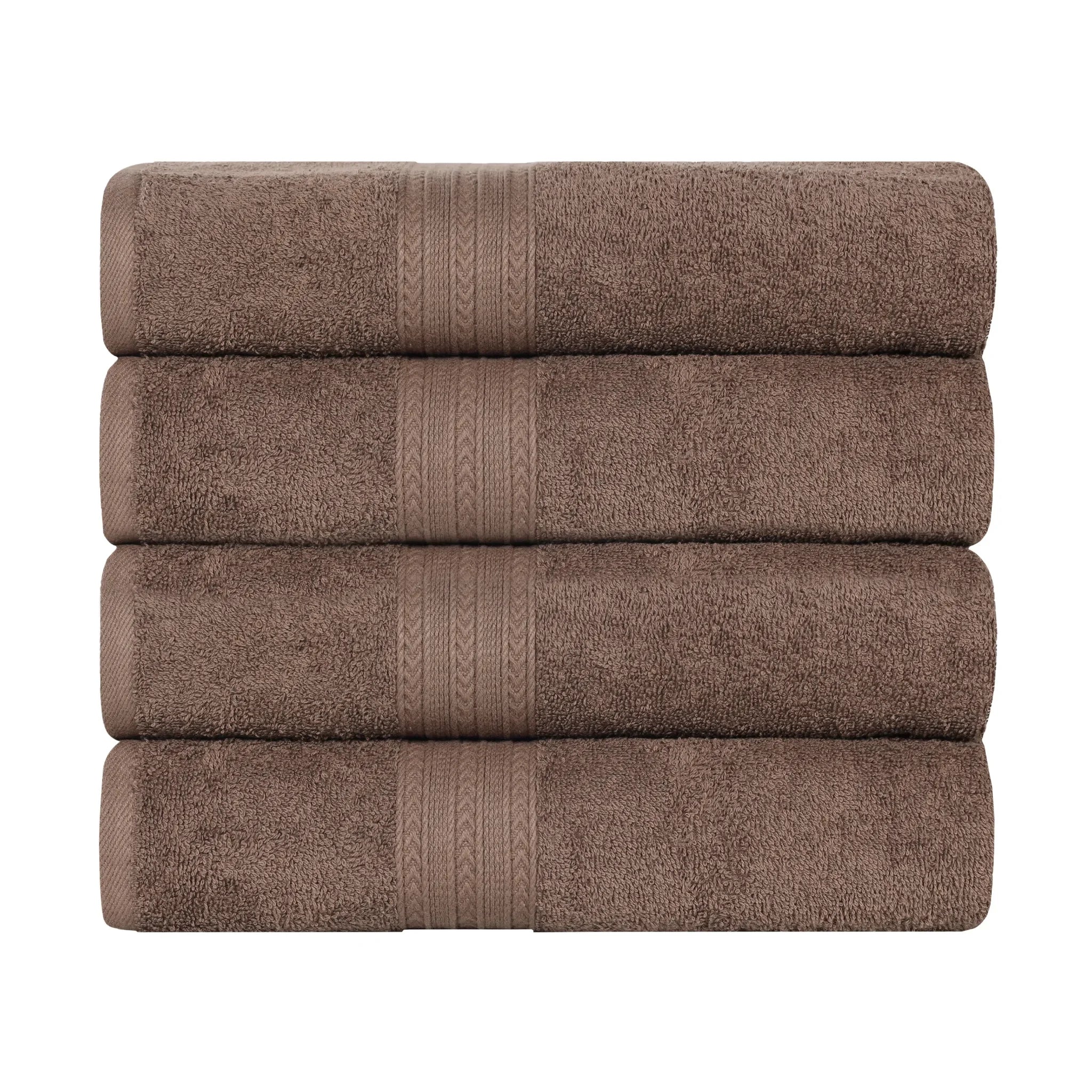 Eco-Friendly Ring-Spun Cotton 4-Piece Bath Towel Set - Bath Towel by Superior Brand