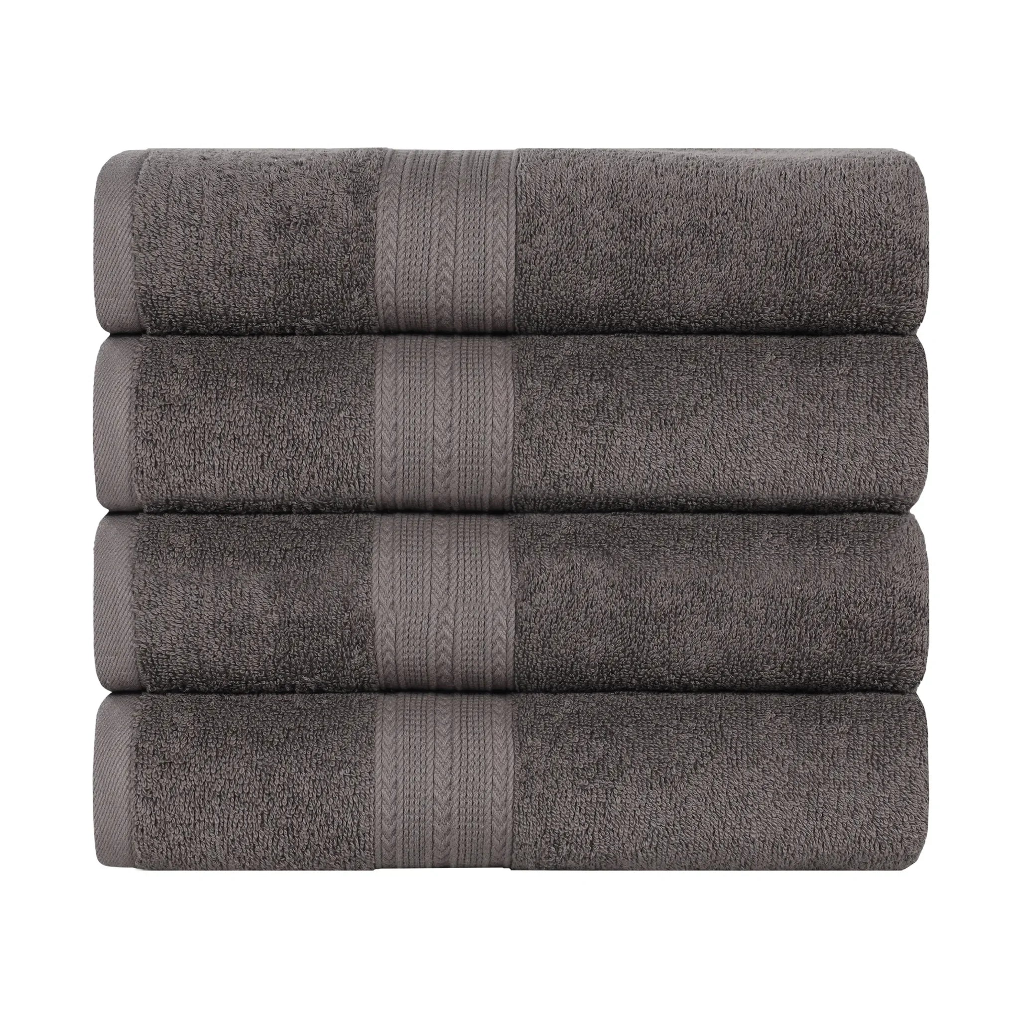 Eco-Friendly Ring-Spun Cotton 4-Piece Bath Towel Set - Bath Towel by Superior Brand