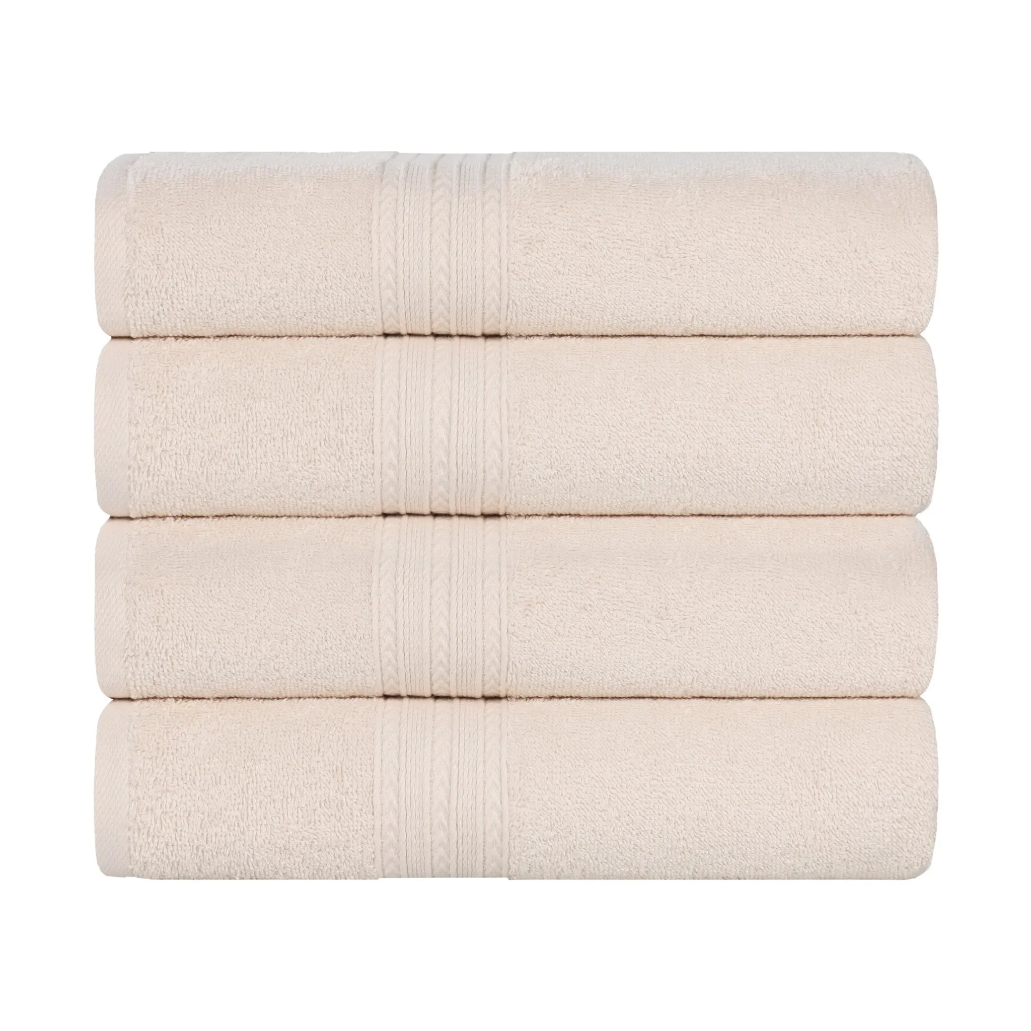Eco-Friendly Ring-Spun Cotton 4-Piece Bath Towel Set - Bath Towel by Superior Brand