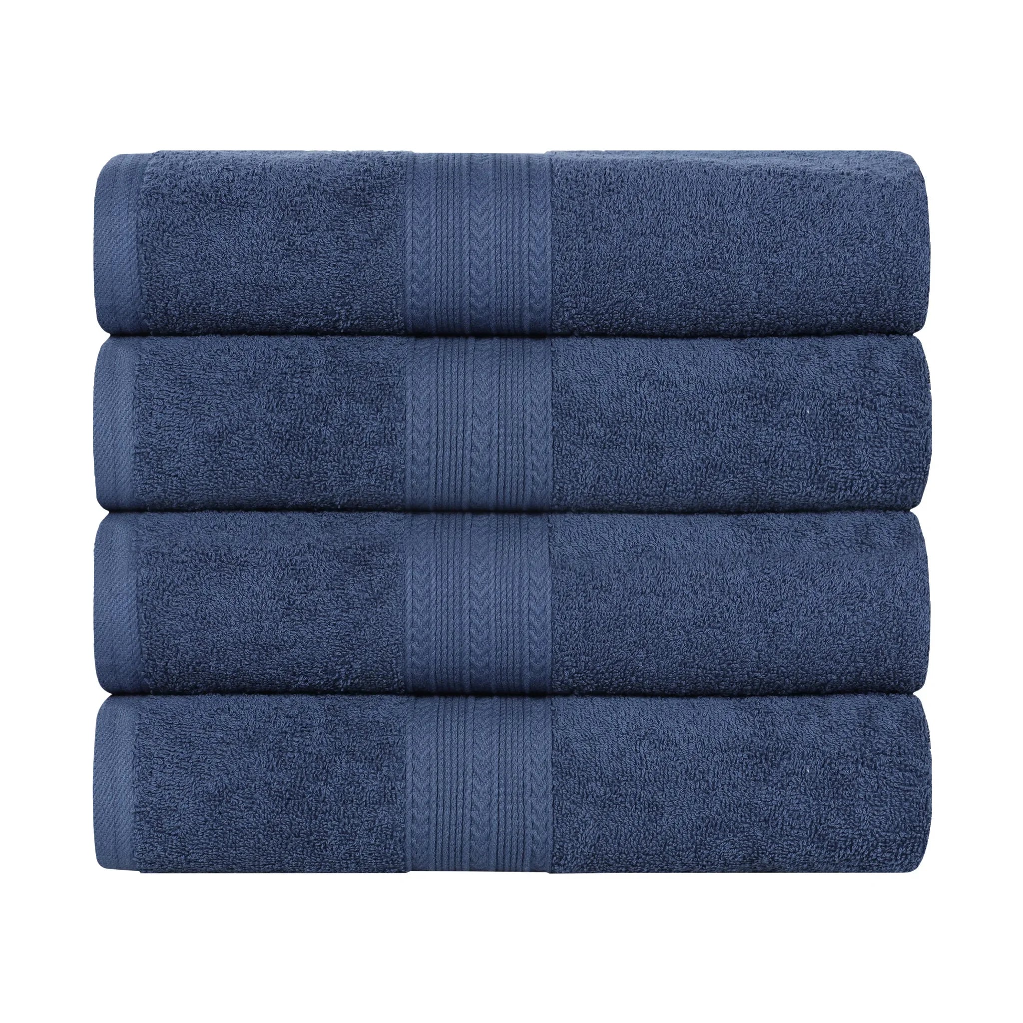 Eco-Friendly Ring-Spun Cotton 4-Piece Bath Towel Set - Bath Towel by Superior Brand