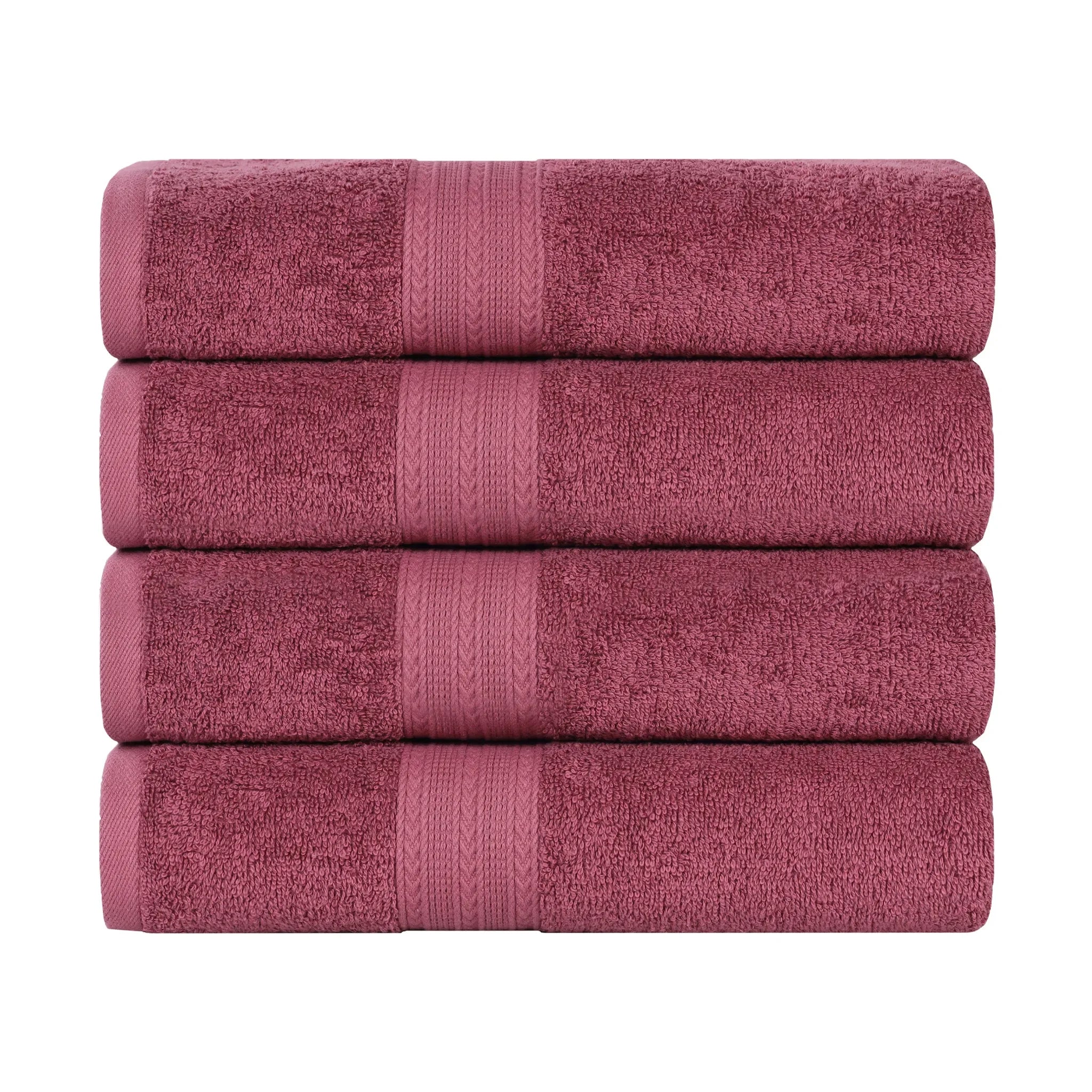 Eco-Friendly Ring-Spun Cotton 4-Piece Bath Towel Set - Bath Towel by Superior Brand