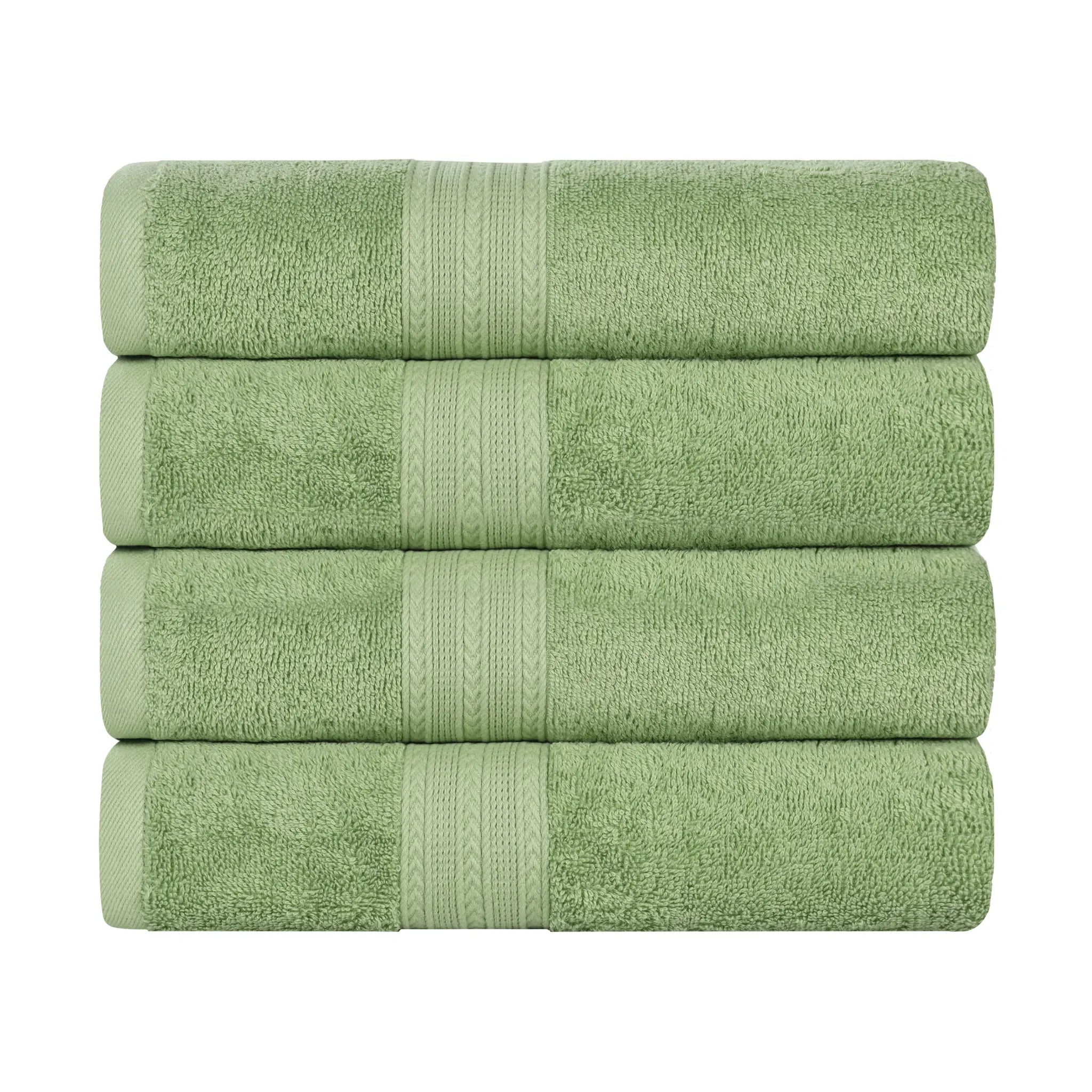 Eco-Friendly Ring-Spun Cotton 4-Piece Bath Towel Set - Bath Towel by Superior Brand