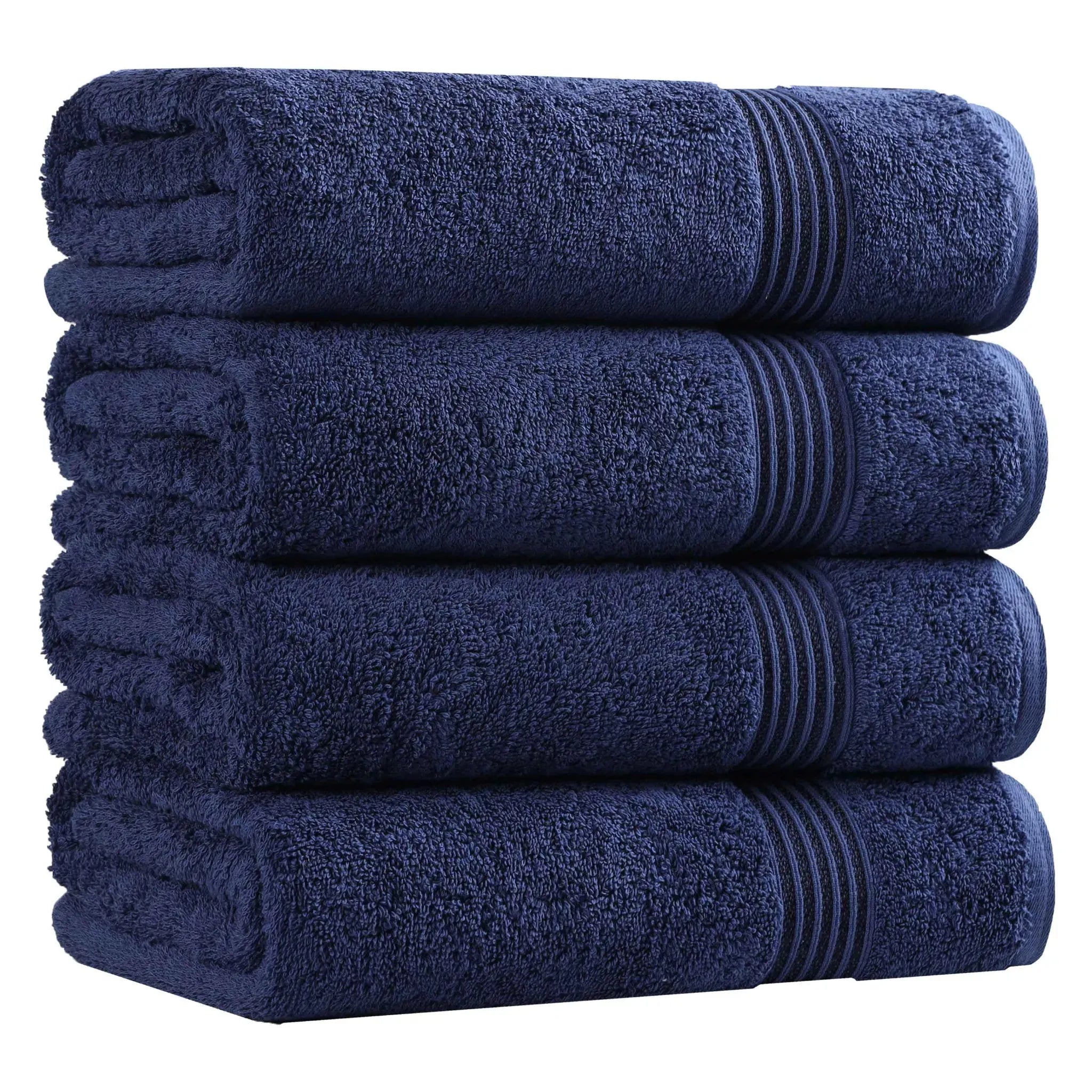 Egyptian Cotton Plush Absorbent Luxury Bath Towel Set of 4 - Egyptian Cotton Bath Towel by Superior Brand