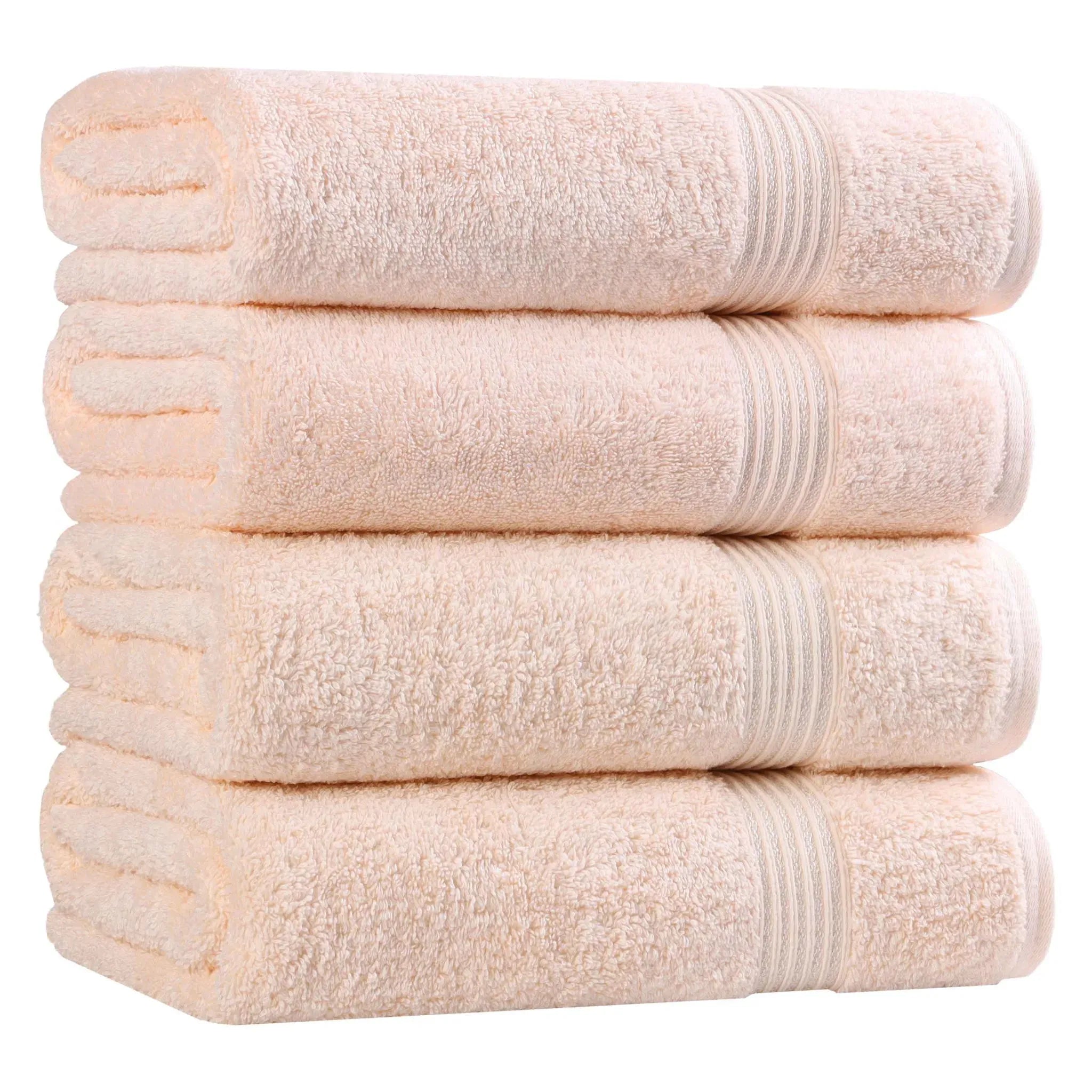 Egyptian Cotton Plush Absorbent Luxury Bath Towel Set of 4 - Egyptian Cotton Bath Towel by Superior Brand