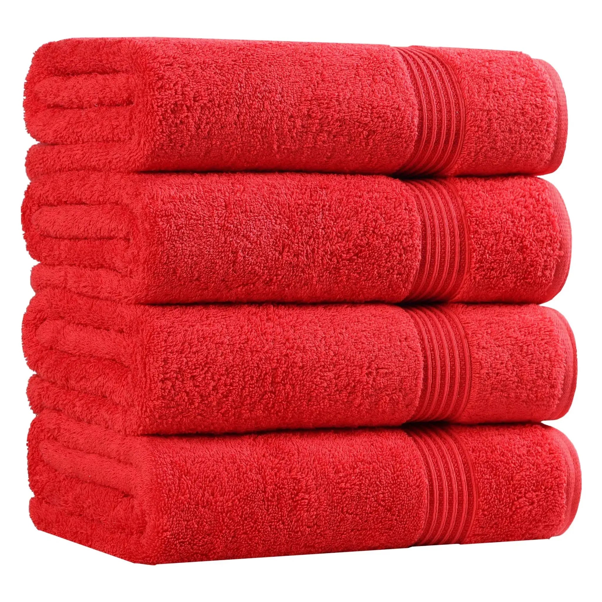 Egyptian Cotton Plush Absorbent Luxury Bath Towel Set of 4 - Egyptian Cotton Bath Towel by Superior Brand