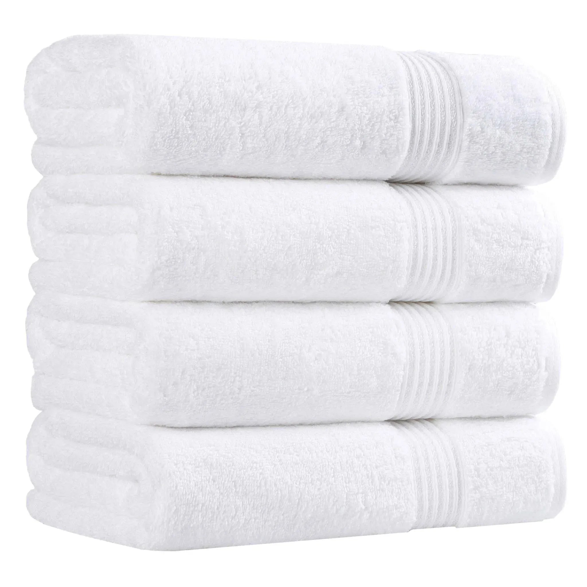 Egyptian Cotton Plush Absorbent Luxury Bath Towel Set of 4 - Egyptian Cotton Bath Towel by Superior Brand