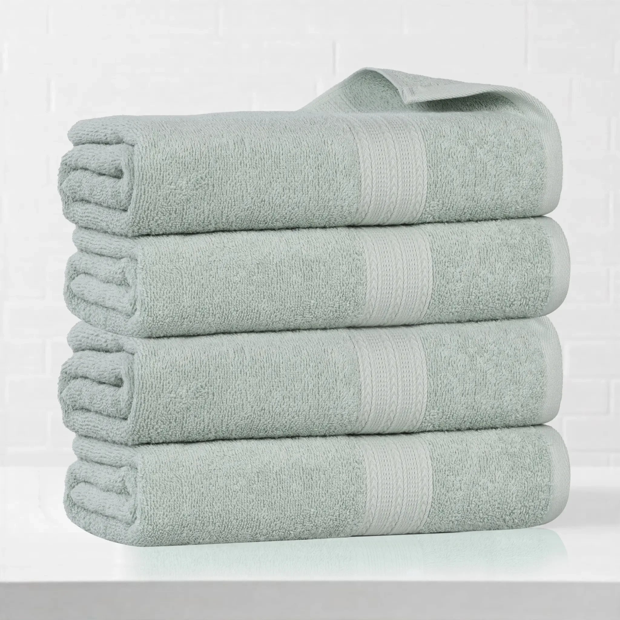 Eco-Friendly Ring-Spun Cotton 4-Piece Bath Towel Set - Bath Towel by Superior Brand