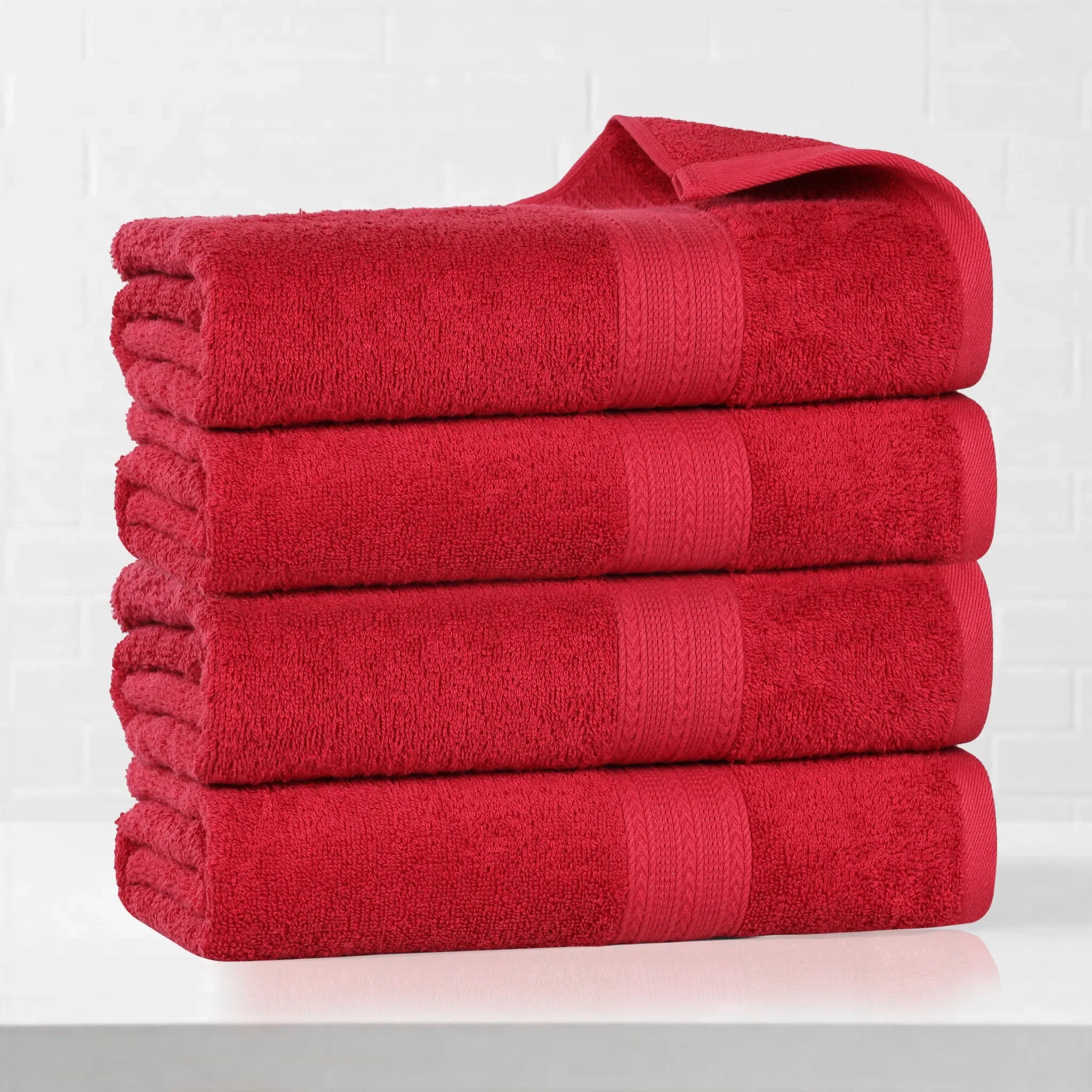 Eco-Friendly Ring-Spun Cotton 4-Piece Bath Towel Set - Bath Towel by Superior Brand