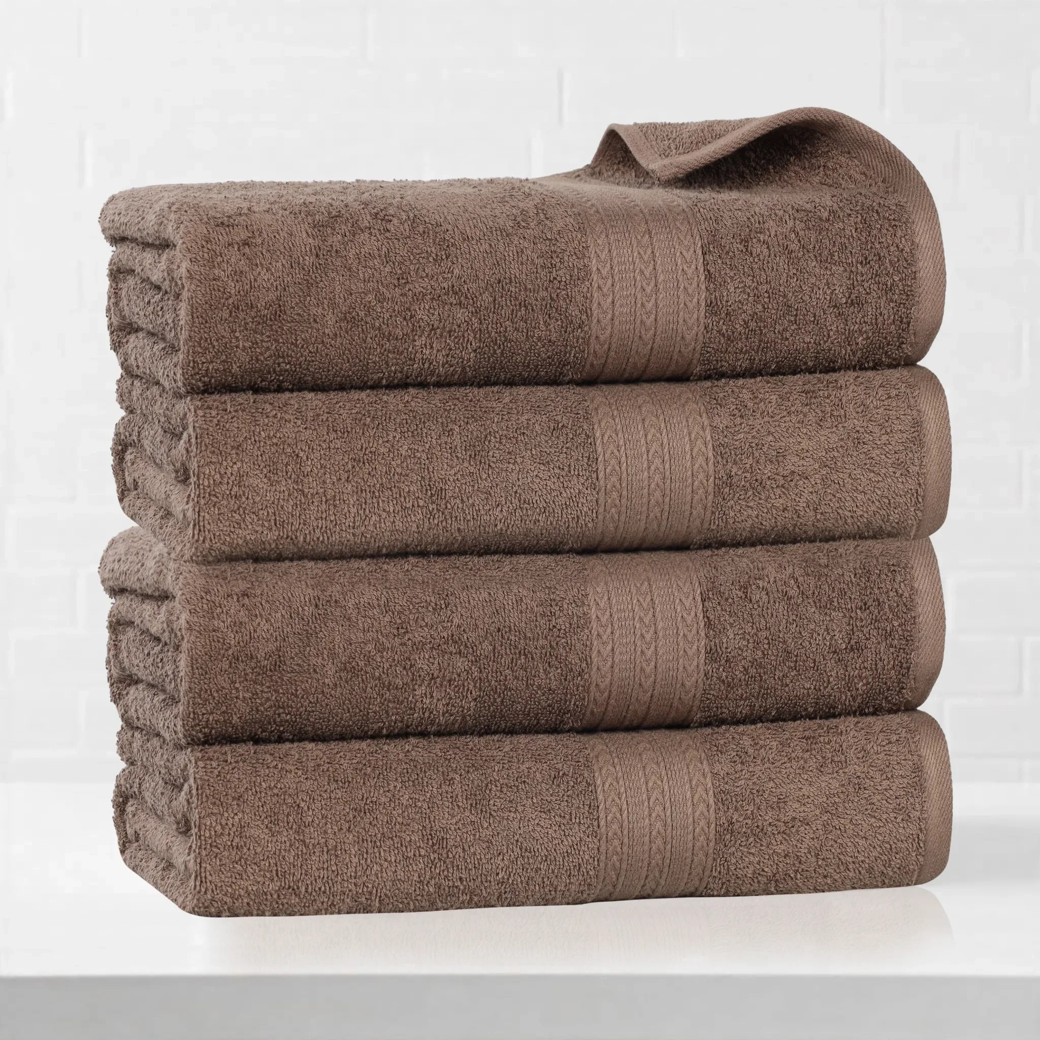 Eco-Friendly Ring-Spun Cotton 4-Piece Bath Towel Set - Bath Towel by Superior Brand