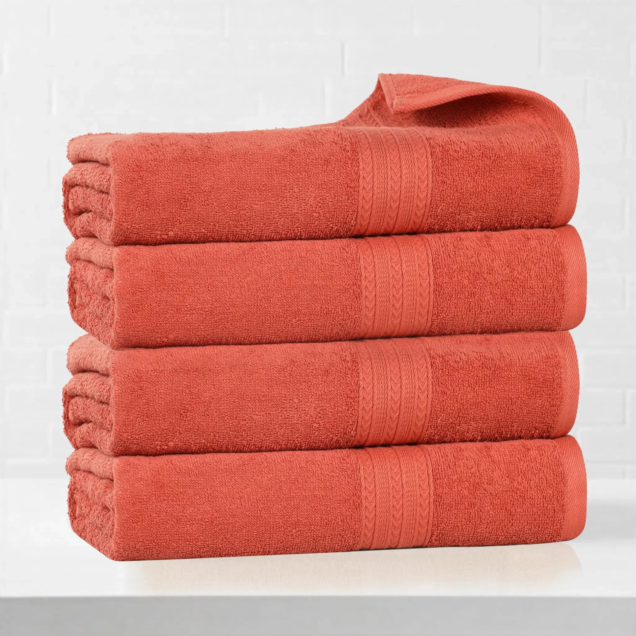 Eco-Friendly Ring-Spun Cotton 4-Piece Bath Towel Set - Bath Towel by Superior Brand