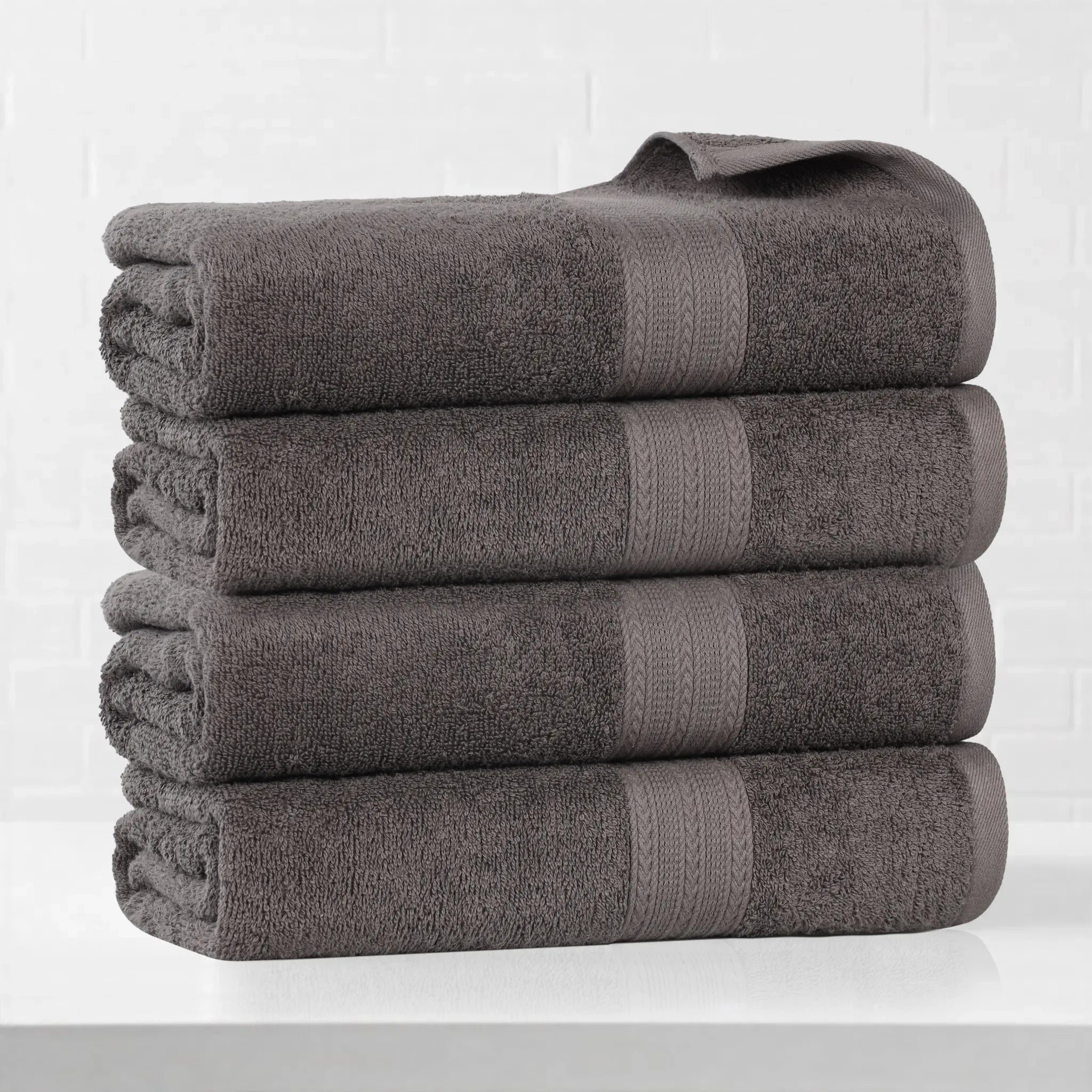 Eco-Friendly Ring-Spun Cotton 4-Piece Bath Towel Set - Bath Towel by Superior Brand