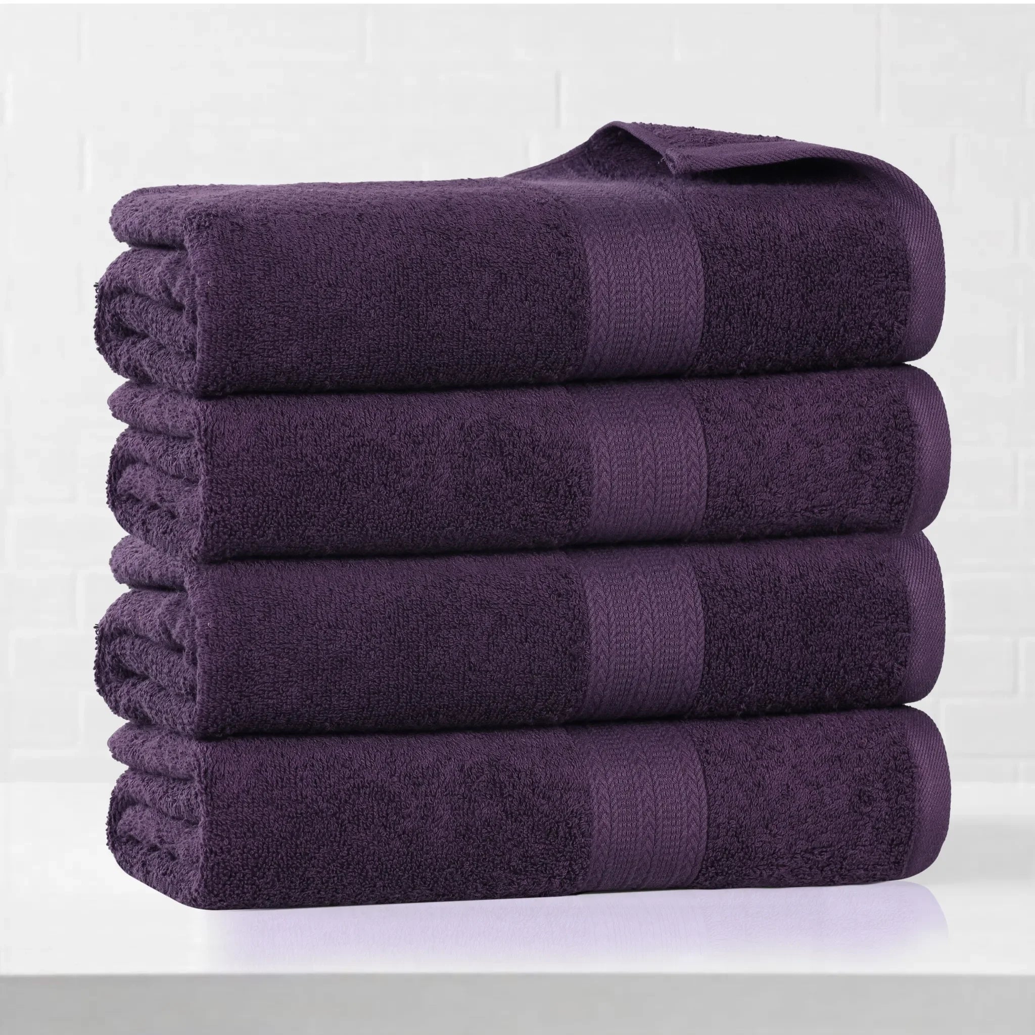 Eco-Friendly Ring-Spun Cotton 4-Piece Bath Towel Set - Bath Towel by Superior Brand