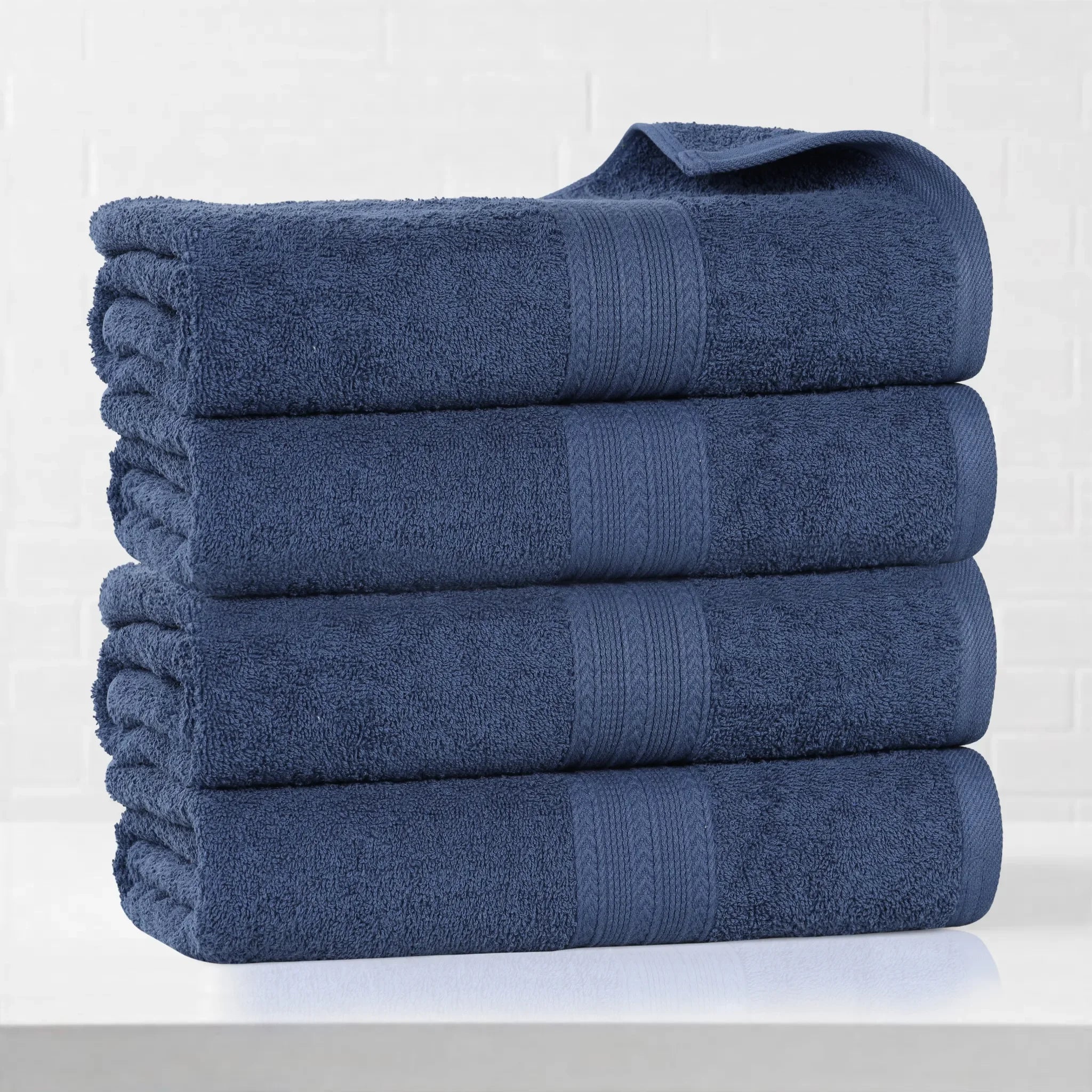 Eco-Friendly Ring-Spun Cotton 4-Piece Bath Towel Set - Bath Towel by Superior Brand