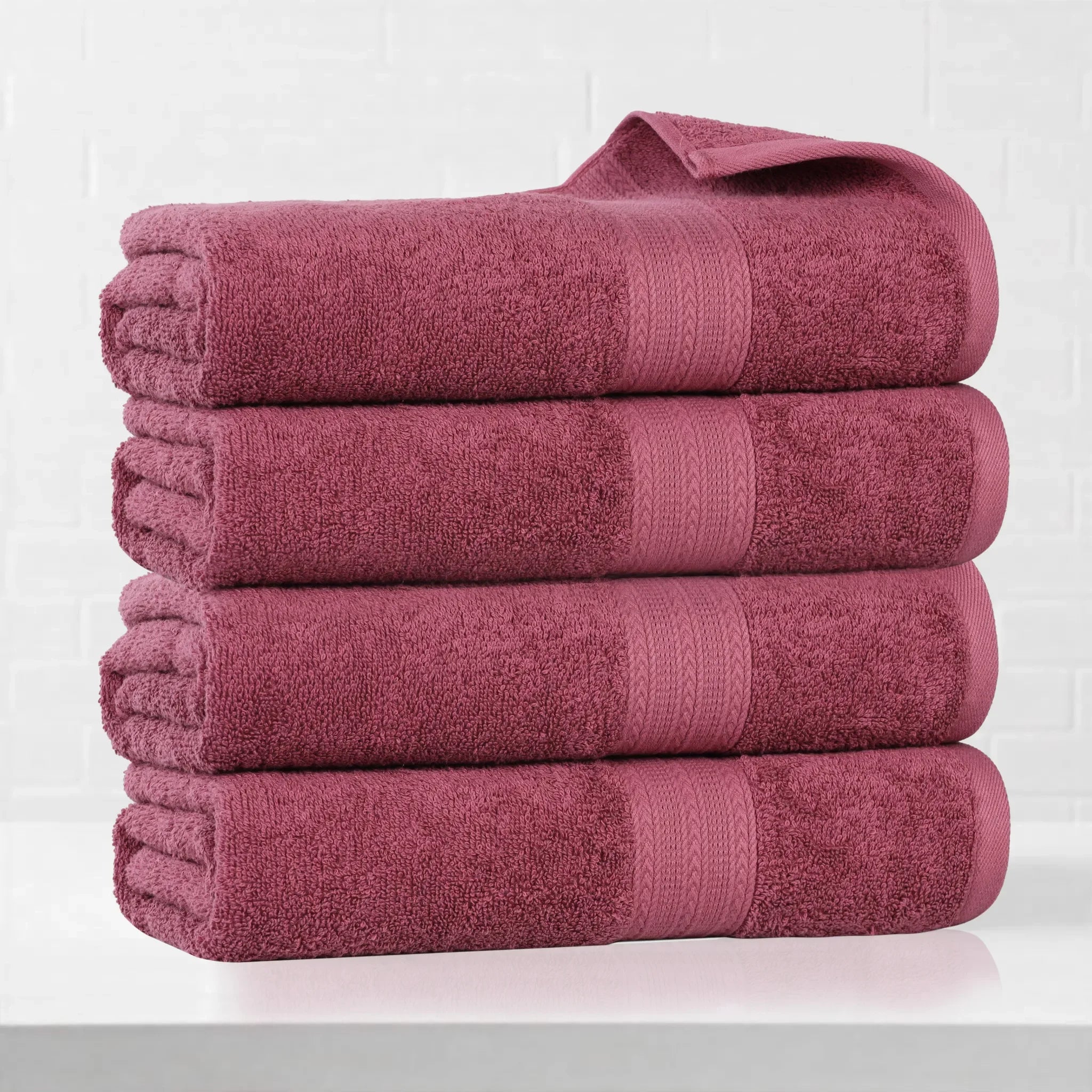 Eco-Friendly Ring-Spun Cotton 4-Piece Bath Towel Set - Bath Towel by Superior Brand