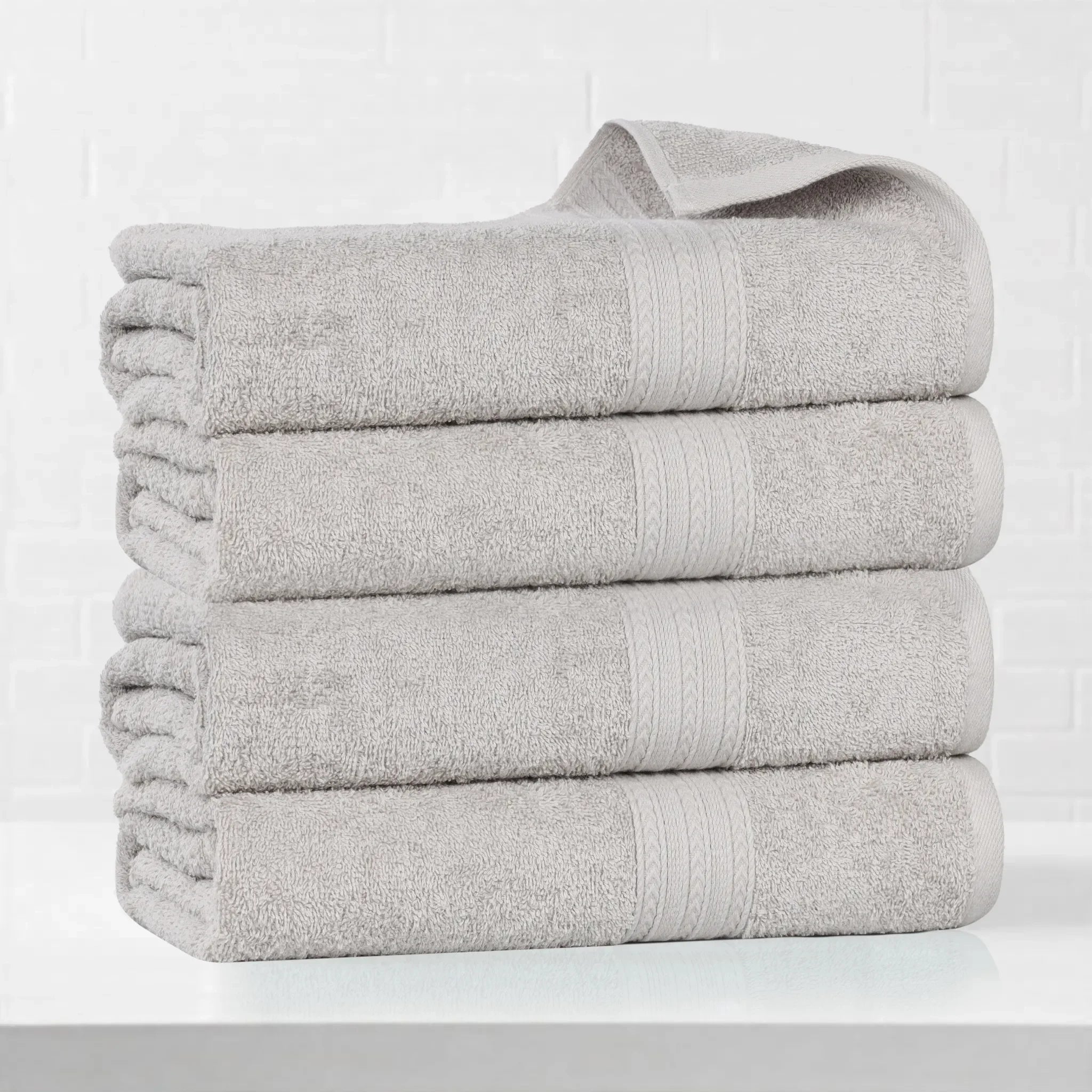 Eco-Friendly Ring-Spun Cotton 4-Piece Bath Towel Set - Bath Towel by Superior Brand