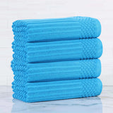Ribbed Cotton Absorbent Bath Towel Set of 4 - Bath Towel by Superior Brand