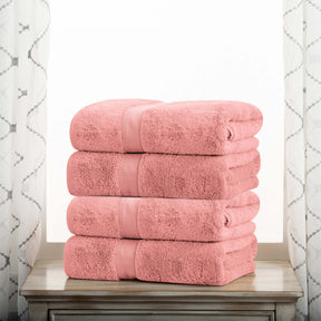 Superior Egyptian Cotton Plush Heavyweight Absorbent Luxury Soft Bath Towel  - Tea Rose
