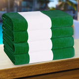 Cabana Stripe Oversized Cotton Beach Towel Set of 2, 4, or 6 Piece - Beach Towel by Superior Brand