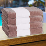 Cabana Stripe Oversized Cotton Beach Towel Set of 2, 4, or 6 Piece - Beach Towel by Superior Brand