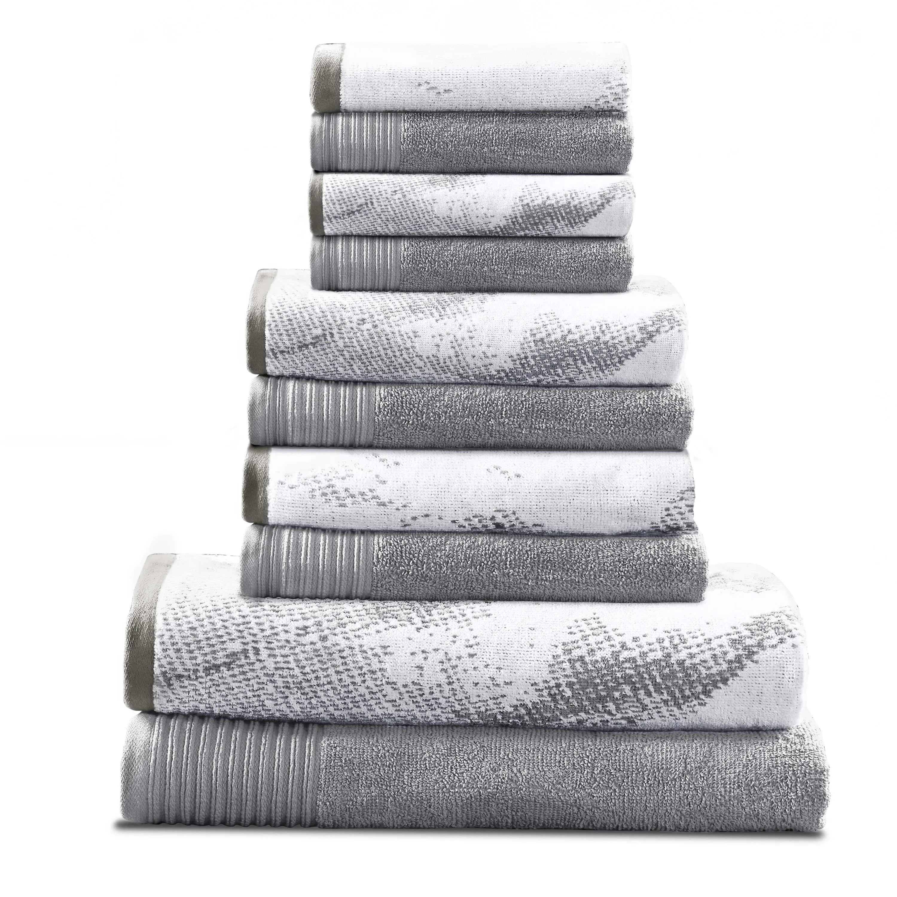 Marble Cotton Textured Towel Set 10-Piece - Towel Set by Superior Brand