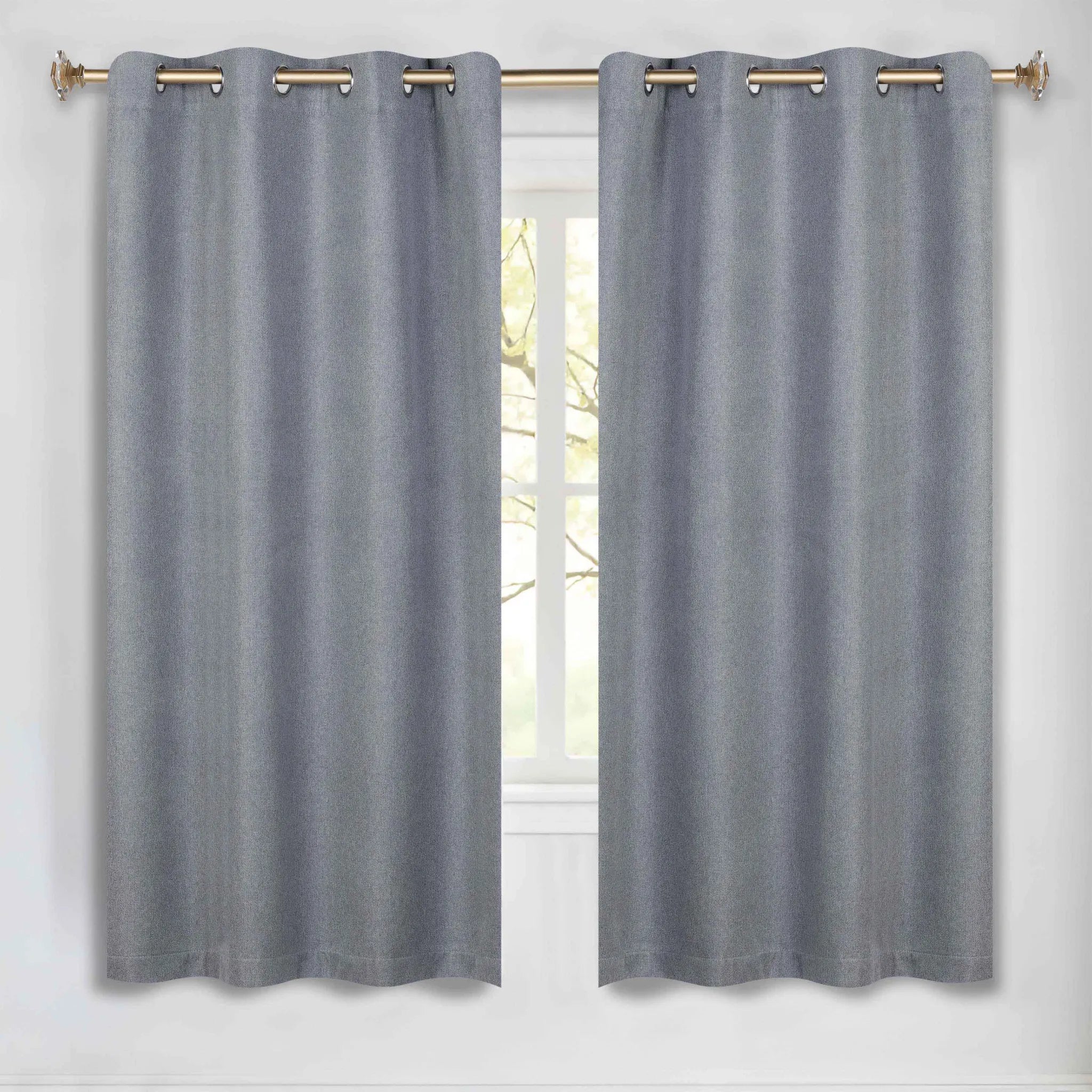 Nyan 100% Blackout Machine Washable Grommet Curtains, Set of 2 Panels - Blackout Curtains by Superior Brand