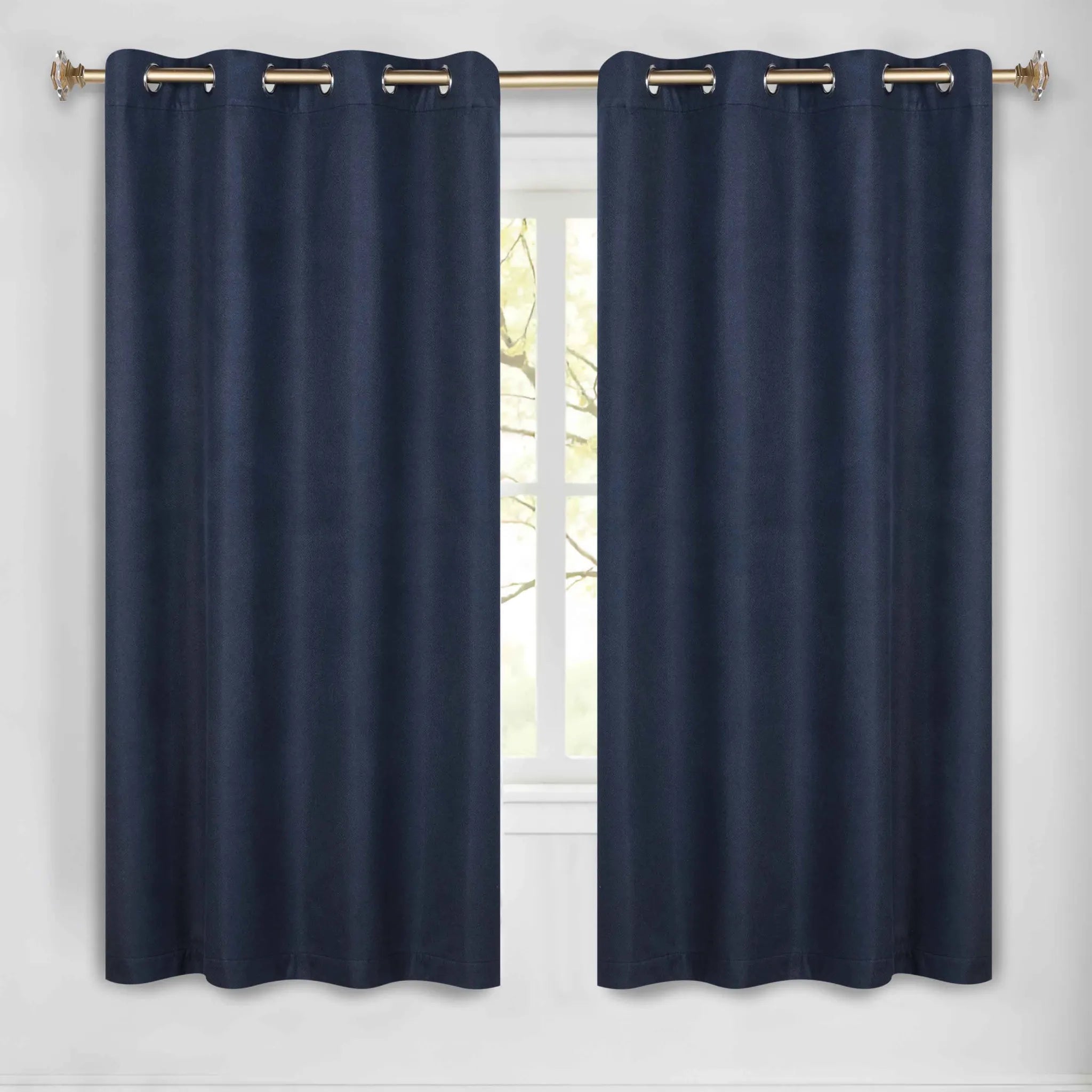 Nyan 100% Blackout Machine Washable Grommet Curtains, Set of 2 Panels - Blackout Curtains by Superior Brand