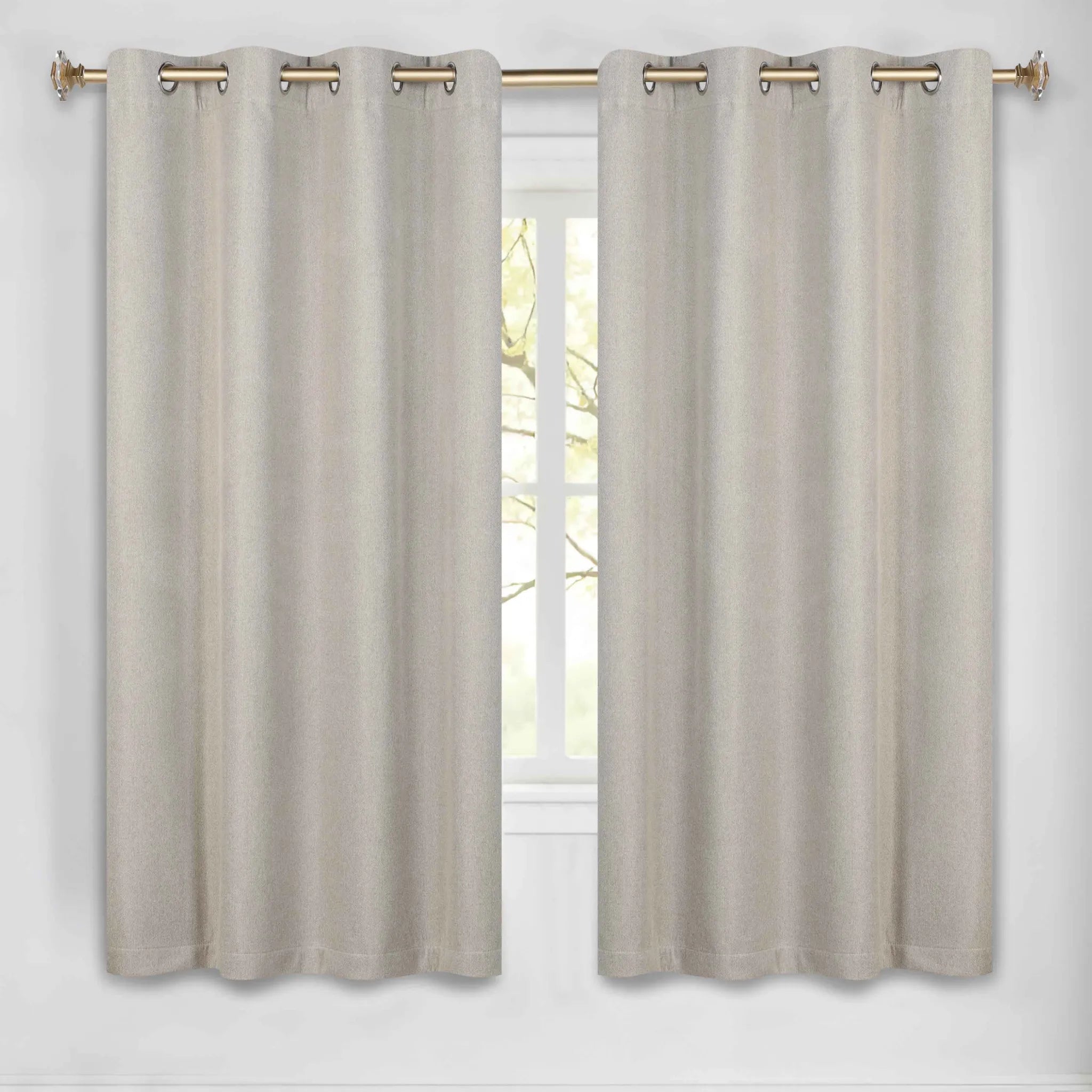 Nyan 100% Blackout Machine Washable Grommet Curtains, Set of 2 Panels - Blackout Curtains by Superior Brand