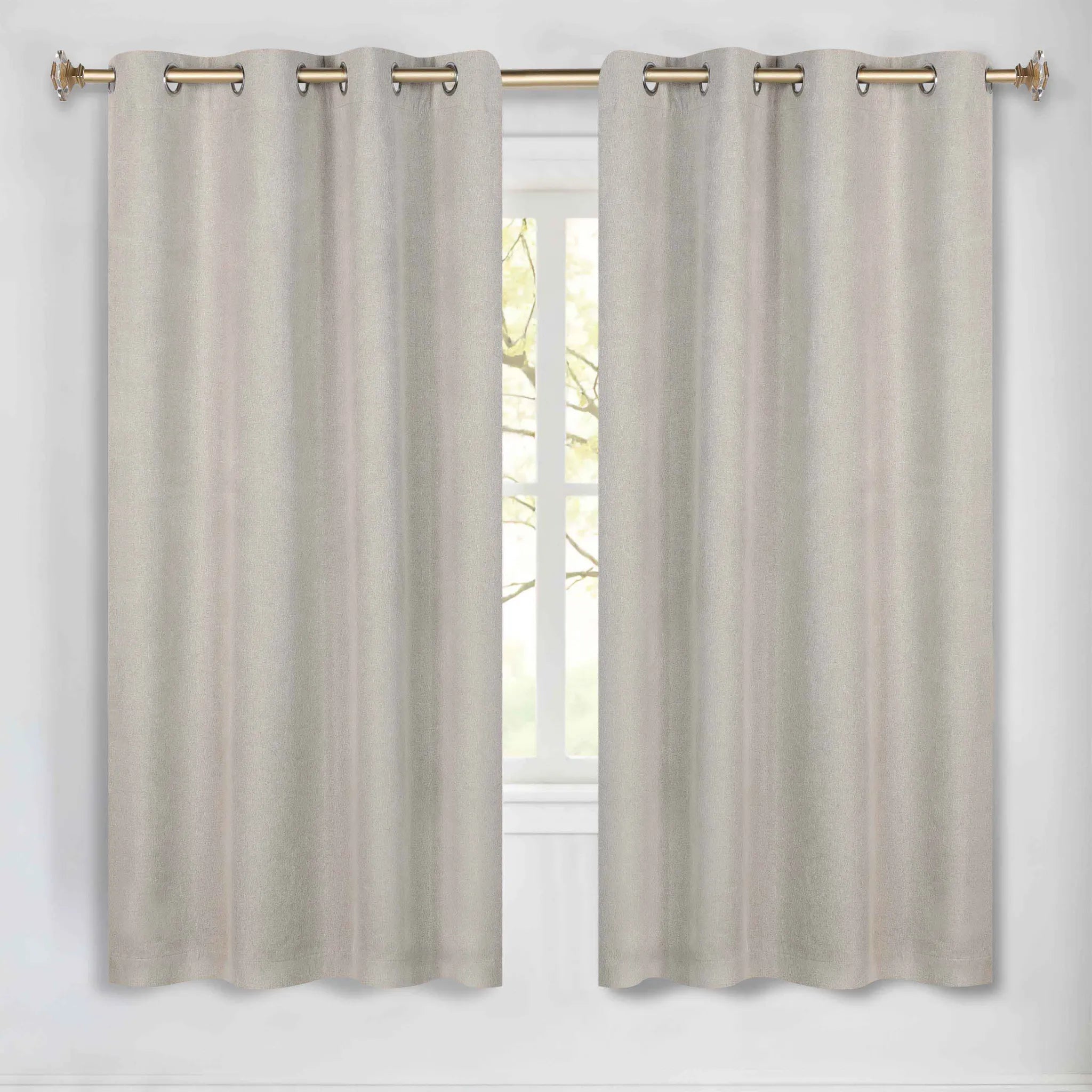 Neal 100% Blackout Machine Washable Grommet Curtains, Set of 2 Panels - Blackout Curtains by Superior Brand