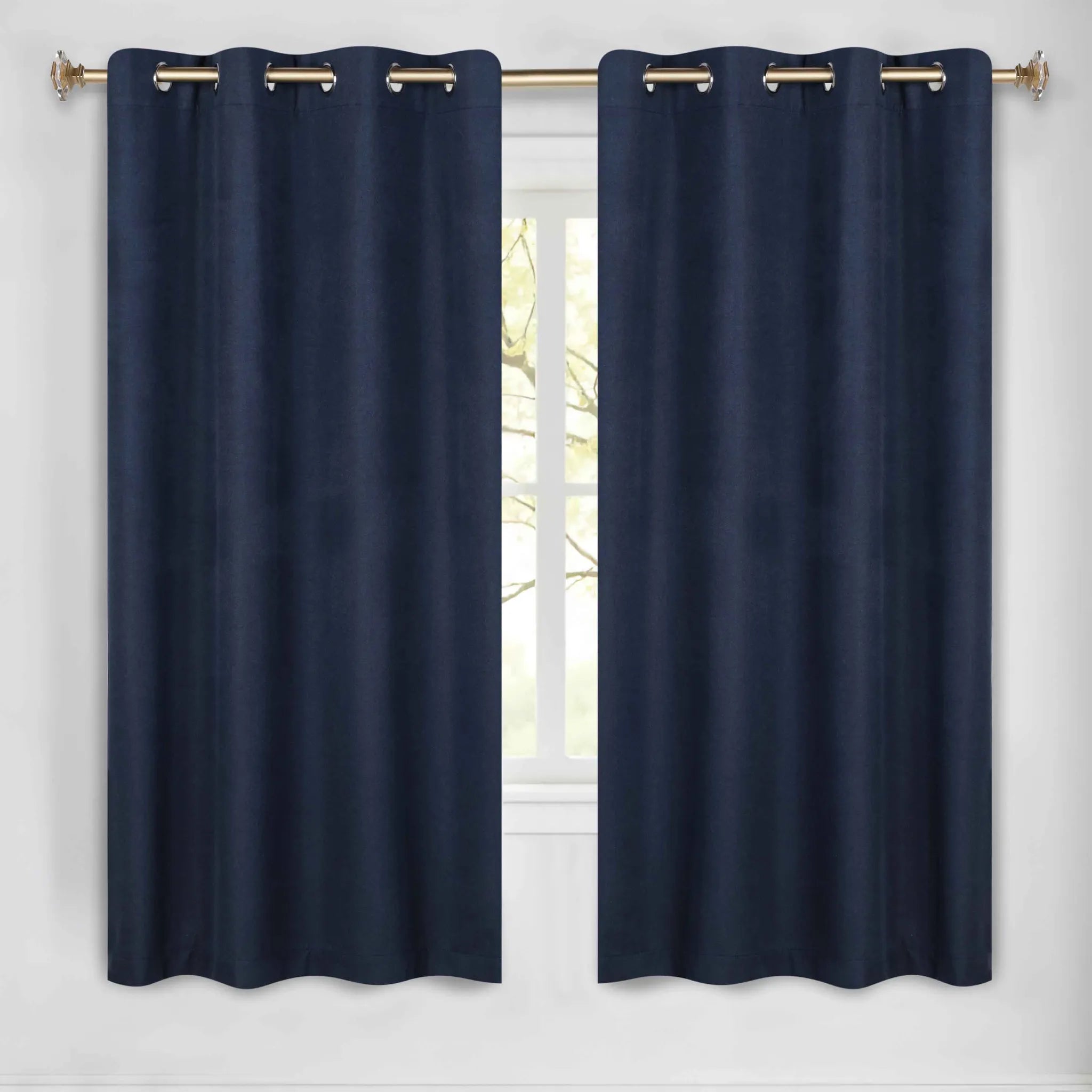 Neal 100% Blackout Machine Washable Grommet Curtains, Set of 2 Panels - Blackout Curtains by Superior Brand
