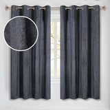 Noor Semi-Blackout Chenille Washable Grommet Curtains, Set of 2 Panels - Blackout Curtains by Superior Brand