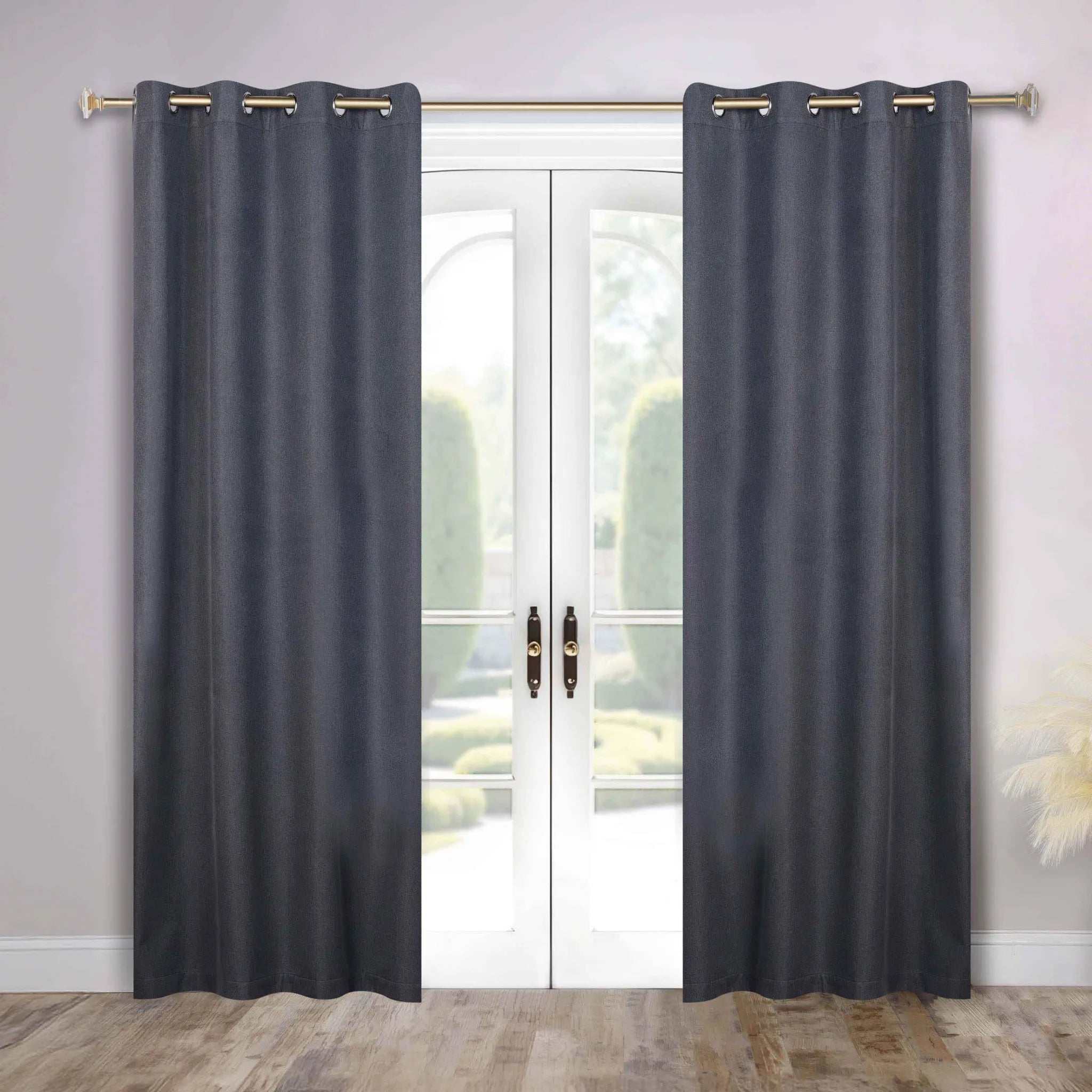 Nyan 100% Blackout Machine Washable Grommet Curtains, Set of 2 Panels - Blackout Curtains by Superior Brand