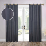 Nyan 100% Blackout Machine Washable Grommet Curtains, Set of 2 Panels - Blackout Curtains by Superior Brand