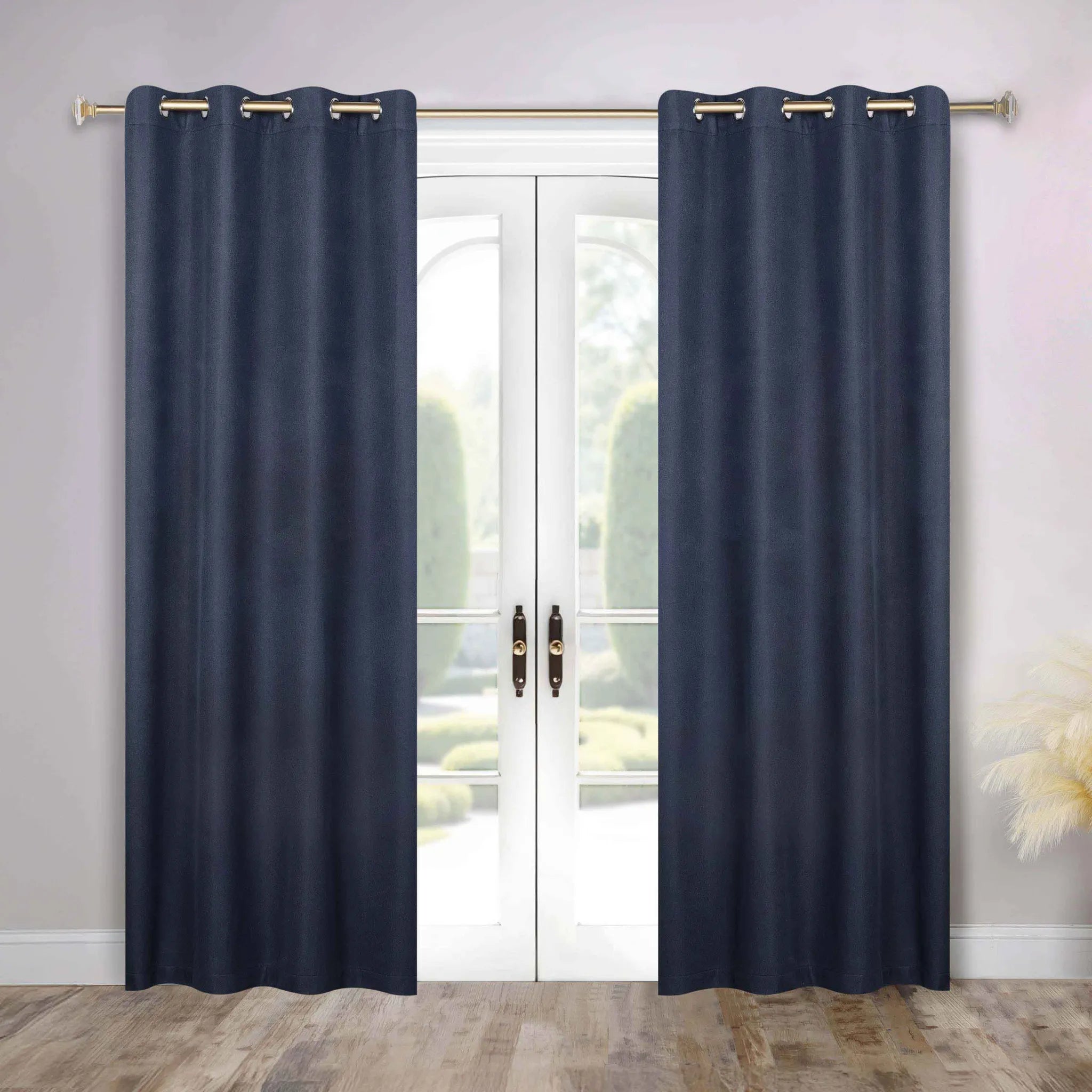 Nyan 100% Blackout Machine Washable Grommet Curtains, Set of 2 Panels - Blackout Curtains by Superior Brand