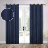 Neal 100% Blackout Machine Washable Grommet Curtains, Set of 2 Panels - Blackout Curtains by Superior Brand