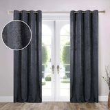 Noor Semi-Blackout Chenille Washable Grommet Curtains, Set of 2 Panels - Blackout Curtains by Superior Brand