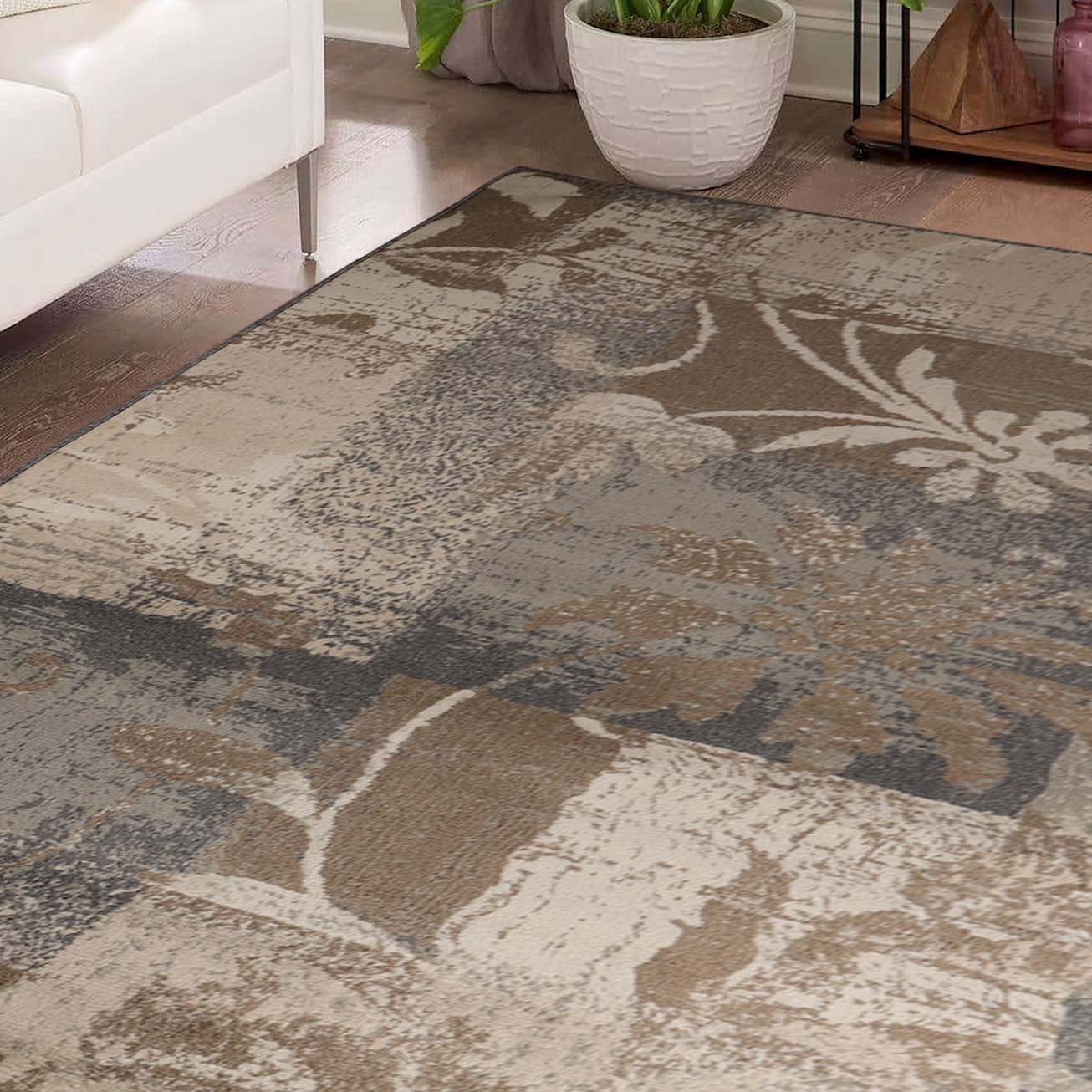 Superior Pastiche Contemporary Floral Patchwork Area Rug