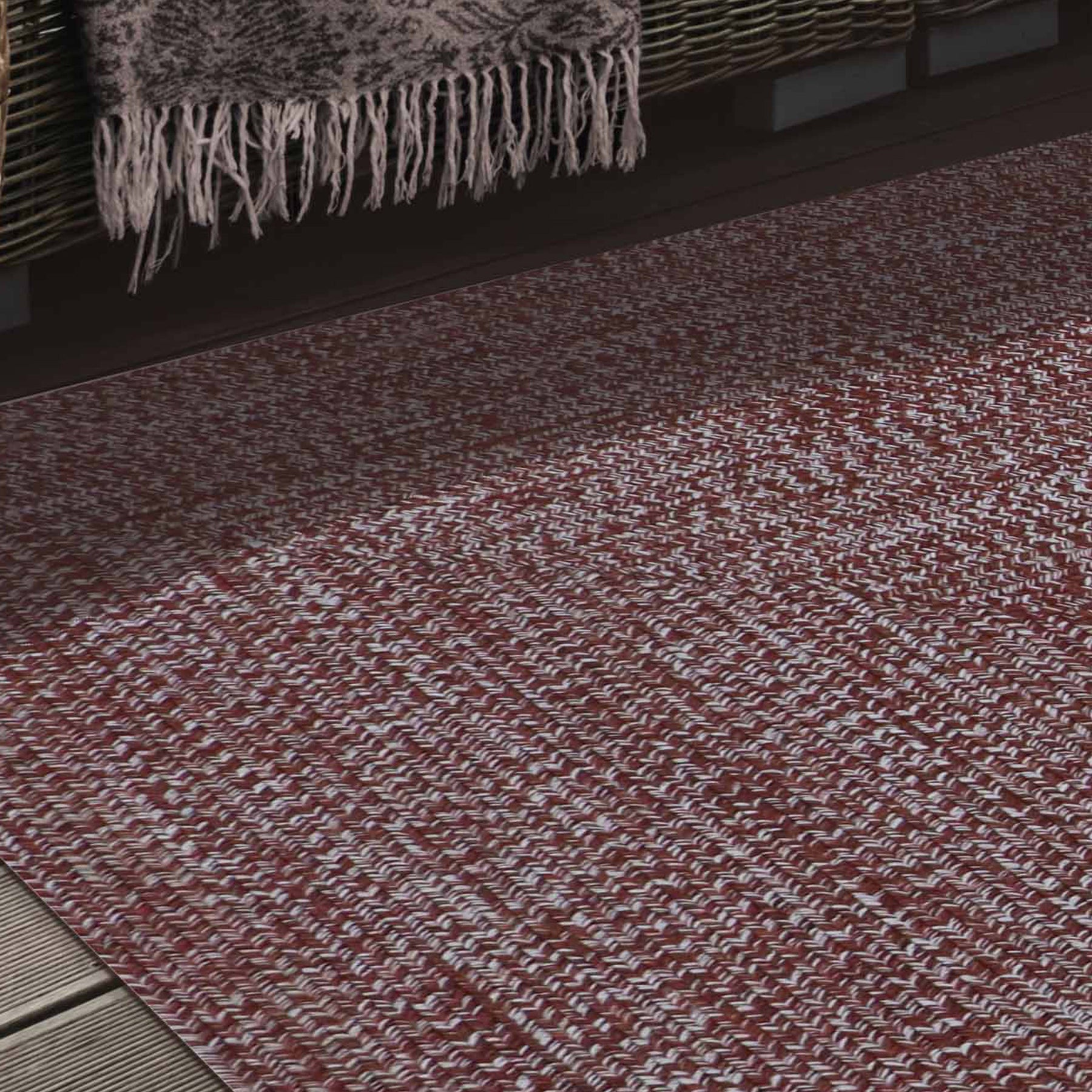 Superior Bohemian Multi-Toned Braided Patterned Indoor Outdoor Area Rug