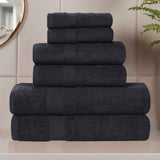 6 Piece Cotton Eco-Friendly Soft Absorbent Towel Set - Towel Set by Superior Brand