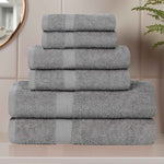 6 Piece Cotton Eco-Friendly Soft Absorbent Towel Set - Towel Set by Superior Brand
