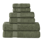 6 Piece Cotton Eco-Friendly Soft Absorbent Towel Set - Towel Set by Superior Brand