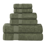 6 Piece Cotton Eco-Friendly Soft Absorbent Towel Set - Towel Set by Superior Brand